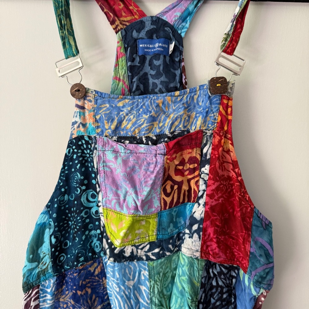 Mexicali Blues Rainbow Colored Patchwork Cropped … - image 2